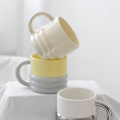 Nordic Ceramic Breakfast Espresso Coffee Mug 320ML Large Milk Juice Cocoa Cup Decor Home Office Water Cup Wedding Birthday Gift