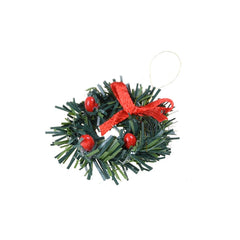 Christmas Lights Gift Box Model with Candy Boots Tree Wreath Pine Drop Santa Claus Hat Decor Dollhouse Miniature Accessories
