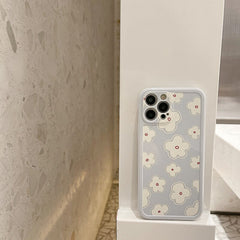Ins retro flower soft silicone phone case for iphone 11 pro max 12 mini xs max x xr 7 8 plus protective cover capa conque