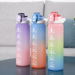 Large Capacity Water Bottle Straw Cup High Temperature Frosted Drinking Outdoor Portable For Drink Bottles Sports Couple Cups