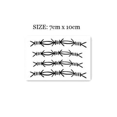 Waterproof Temporary Tattoo Stickers Black Rope  Chest Tattoo Flash Tattoo Female