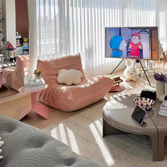YICKYUE  -  Dopamine Pink Coffee Table Y2K Cream Style Bedside Sofa Side Table Corner Table Storage Rack Magazine Stand