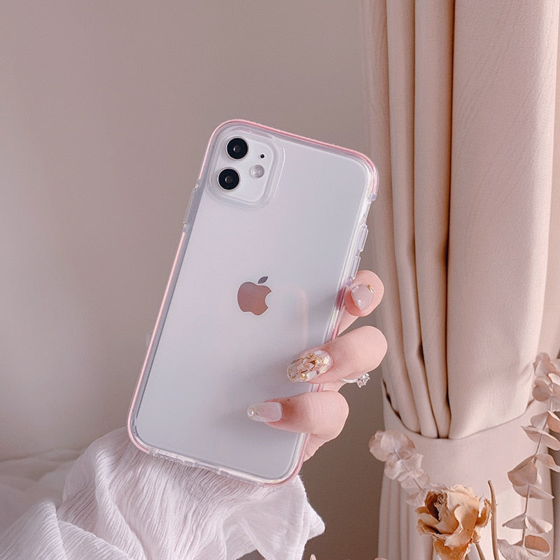 Soft liquid silicone purple & pink phone case for iphone 11 pro max protective case for iphone x xs max xr 6 7 8 plus cover