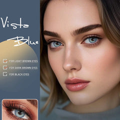 YICKYUE  Green Myopia Colored Contact Lenses Half-Yearly 2Pcs Small Pupil Natural Beauty Prescription Lens for Students Dating