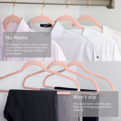 45CM ABS flocking non-slip hanger clothing store finishing without trace storage household clothes hanging magic clothes hanger