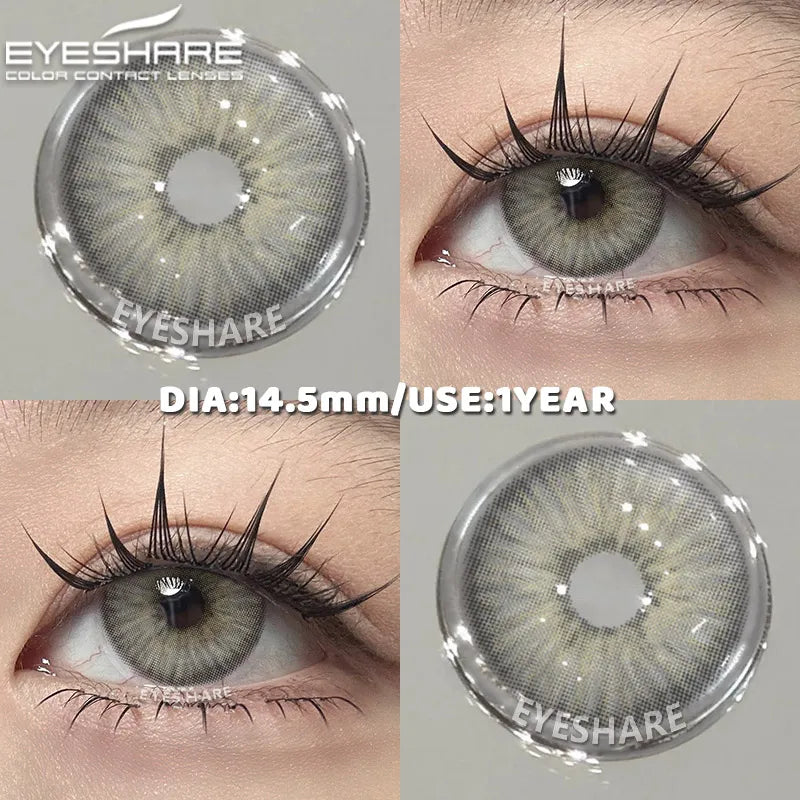 1 Pair Color Contact Lenses for Eyes Color Pupils Natural Brown Lenses Beautiful Pupils Cosmetic Gray Eye Lenses Yearly