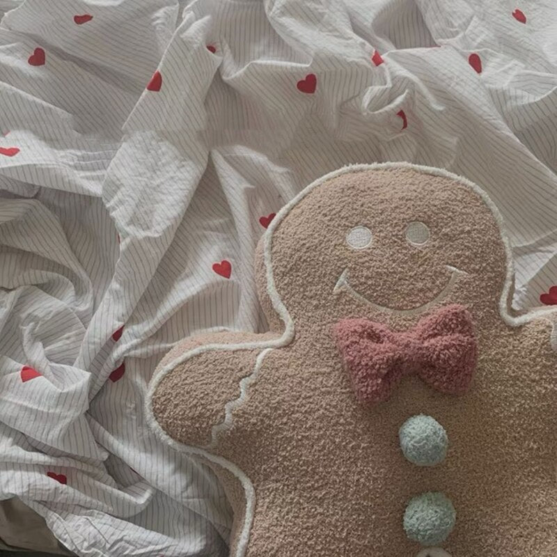 Yickyue Soft Nordic Lovely Gingerbread Man Toast Slice Living Room Sofa Cushion Tatami Bay Window Decoration