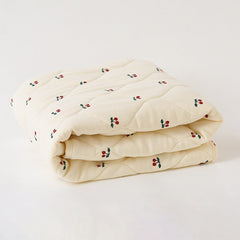 Cherry Lemon Printed Cotton Baby Quilt Cover Floral Newborn Blanket Covers for Babies Girls Bedding Blankets Quilts