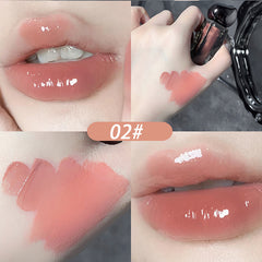 YICKYUE  -  Dark Purple Lip Gloss Water Light Long Lasting Clear Moisturize Mirror Pink Peach Lip Tint Non Stick Cup Liquid Lipstick Makeup