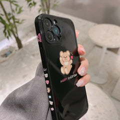 Hot sale for iphone 13 11 pro max 7 8 plus xsmax x xr 12 mini silicone cute flag bead cartoon phone case cover capa couple shell