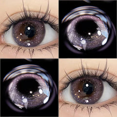 YICKYUE  -  New 2pcs Colored Contact Lense with Prescription Natural Purple Eye Lenses Women Makeup Color Lens Yearly Free Shipping