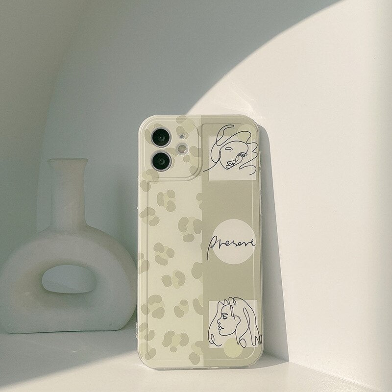 Ins style Leopard woman soft silicone phone case for iphone 11 12 mini pro max 8 7 plus se  x xr xs max cover capa shell