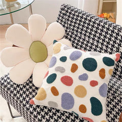 Yickyue Nordic living room sofa pillow bedroom bedside cushion ins petal egg flower cushion decorative pillow (including core)