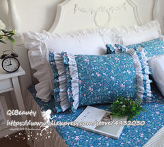 Korean-Style Floral Garden Princess 100% Cotton Bedding 100% Cotton 4-Piece Set