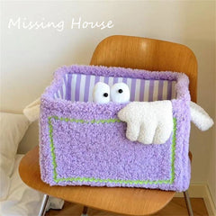 YICKYUE  -  Cute Big Eyes Little Monster Toys Snacks Sorting Storage Basket Storage Items Cute Stripes