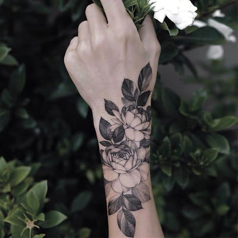 YICKYUE  -  Flower Tattoo Sticker Waterproof and Long-lasting Temporary Tattoo Sticker