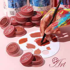Yickyue 3in1 Lip Mud Lip and Cheek Eyeshadow Dual Use Matte Light Velvet Lipstick Makeup Lip Cosmetic