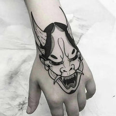 YICKYUE  -  10sheets/lot hand rose tattoo halloween stickers face tattoo death skull men unique flower tattoos temporary henna tattoos black