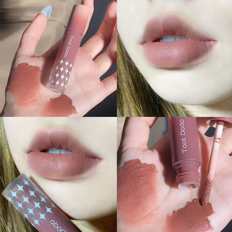 Yickyue 8 Colors Cool Girl Matte Lipstick Green Darkness Velvet Lip Gloss Liquid Lip Tint Cream Pigment Long Lasting Lip Makeup Cosmetic