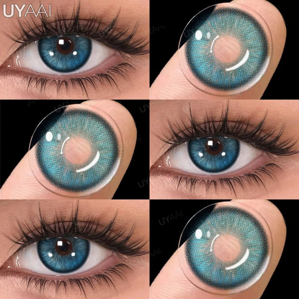 YICKYUE  1 Pair Multicontacts for Woman y2k Korean Style Fashion Eye Lenses Blue Eye Color Contacts Purple Lenses Gray Natural Lens
