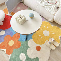 YICKYUE  -  Bedroom Home Carpet Large Area Colorful Living Room Flower Thickened Decoration Rug