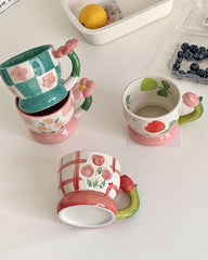 Cute Flower Colorful Mug and Spoon