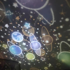 Rotating Starry Sky Projection Romantic Ocean Elk Night Light Gypsophila 3D Bluetooth Audio Remote Control Bedroom Atmosphere