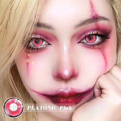 YICKYUE  1 Pair Pink Lenses Anime Accessories Color contact lenses for Eyes Nezuko Coslay Lenses Anime Lenses Halloween Lenses
