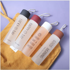 Portable Glass Water Bottle Frosted Glass Bottle Outdoor Sports Travel Camping Tumbler Cup Matte Juice Milk Water Cup Tea Cup