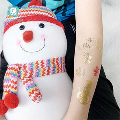 Christmas Set Luminous Tattoo Luminous Christmas Tree Old Man Temporary Tattoo Wrist Arm Leg Tattoo Sticker Body Art Sticker