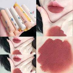 Yickyue  Lovely Lipstick Good Luck Lip Mud Lasting Non-stick Cup Lip Glaze Korean Makeup High Color Rendering Lip Makeup Girls' Cosmetics