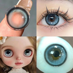 YICKYUE  -  1 Pair/2pcs Super Lenses Blue Pink Purple Beauty Contact Lenses for Eyes Comestic Natural Eye Color Lens Myopia Yearly