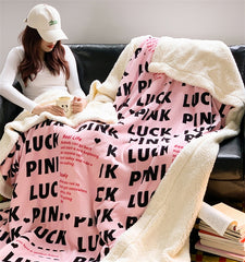 YICKYUE  -  Multifunctional Lambskin Blanket, Double-Sided Blanket, Thickened Warm Shawl, Ins Modern, Simple, Autumn and Winter