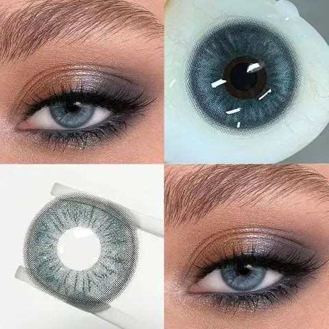 YICKYUE  Prescription Colored Contact Lenses -1.00 To -8.00 1 Year Soft Lens Natural Myopia Lenses For Bride Makeup Cosmetic