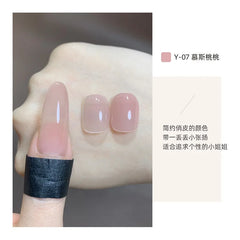 YICKYUE  -  Nail Polish 10ml Glitter Glitter Nail Art Lazy One-step Glue 3-in-1 Nail Polish Without Base Coat Sealer Light Therapy Glue