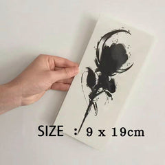Waterproof Temporary Tattoo Sticker Water Ink Black Rose Design Body Art Fake Tattoo Flash Tattoo Arm Leg Male Female