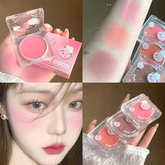 Yickyue Korean Monochrome Powder Blusher Lustrous Matte White Tender Pink Orange Powder Blusher Available All Year Round