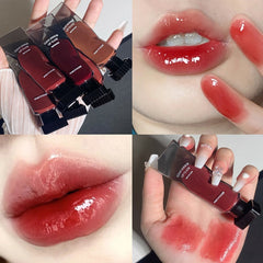 6 Colors  Mirror Water Lip Gloss Waterproof Long Lasting Non-stick  Cup Liquid Lipstick Sexy Red Lip Tint Beauty Cosmetic Makeup