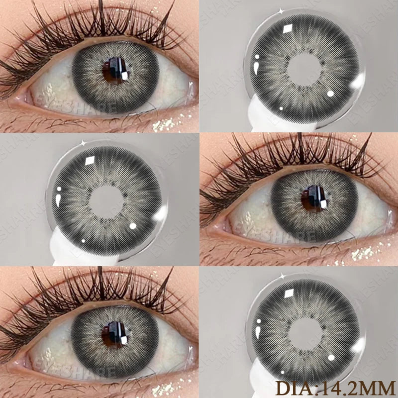 YICKYUE  1pair Colored Contact Lenses Gray Eye Lenses Gray Lenses Gray Pupils Natural Eye Lens color Contacts Eye Cosmetics