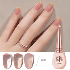 YICKYUE -  New 15ml Jelly Transparent Gel Nail Polish Clear Green Nude Pink Soak Off UV LED Semi Permanent Varnish Nail Art Gel Lacquer