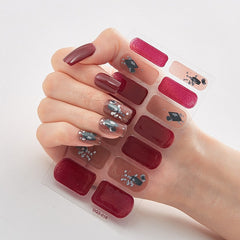 New Year Patterned Nail Decor Nail Polish Nail Art Stickers Full Beauty Sticker for Nails Nail Accesoires Christmas Nail Sticker