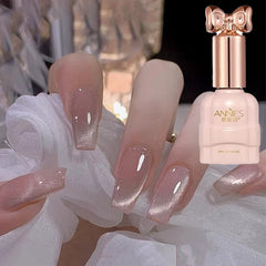 YICKYUE -  10ml Sparkling Water Light Cat Eye Gel Semi Permanent Soak Off Holographic Crystal Magnetic Gel Polish for Nail Art DIY Manicure