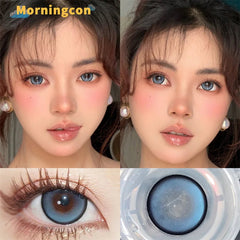YICKYUE  -  Magic Log Blue Myopia Prescription Soft Colored Contact Lenses For Eyes Small Beauty Pupil Make Up Natural Yearly