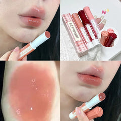 YICKYUE  -  Water Light Jelly Mirror Lipstick Long Lasting No Fade Moisturizing Non-stick Cup Solid Lip Gloss Women Korean Makeup Cosmetics