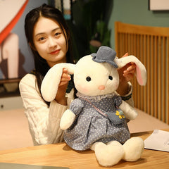 1pc 35/55/75cm Lovely Dressed Rabbit Plush Toys Kawaii Dolls Stuffed Soft Animal Rabbit Dolls for Baby Girls Birthday Gifts