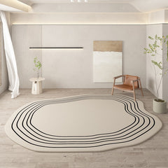 Irregular Round Living Room Carpet Simple Decorative Bedroom Carpets Ins Bedside Rugs Special-shaped Children Room Rug Customize