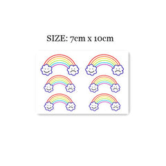 Waterproof Temporary Tattoo Sticker Rainbow Color Hyuna Wind Cloud Rainbow Design Body Art Fake Tattoo Flash Tattoo Wrist Female