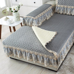 Four Seasons Jacquard Craft Luxury Atmosphere Sofa Cushion Lace Delicate Elegant Non-Slip Sofa Cover Living Room Cushion 1 piece