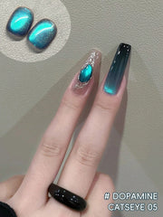 YICKYUE  -  1PC Green cat Eye gel nail polish, UV LED curing, long-acting fast drying nail art gel