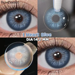 YICKYUE  1Pair Colored Contact Lenses for Eyes Gray Pupils Lens Fashion Blue Eye Contacts Green Lenses Brown Lenses Yearly